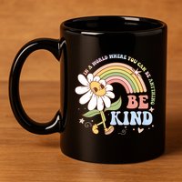 In A World Where You Can Be Anything Be Kind Kindness 11oz C Handle Ceramic Mug
