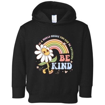 In A World Where You Can Be Anything Be Kind Kindness Toddler Hoodie