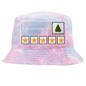 I Am Working For Christmas Break Tie-Dyed Bucket Hat