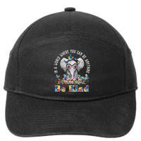 In A World Where You Can Be Anything Be Kind Autism Elephant 7-Panel Snapback Hat