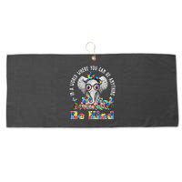In A World Where You Can Be Anything Be Kind Autism Elephant Large Microfiber Waffle Golf Towel