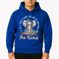 In A World Where You Can Be Anything Be Kind Autism Elephant Hoodie