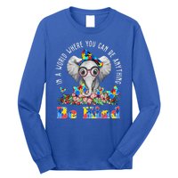 In A World Where You Can Be Anything Be Kind Autism Elephant Long Sleeve Shirt