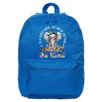 In A World Where You Can Be Anything Be Kind Autism Elephant 16 in Basic Backpack