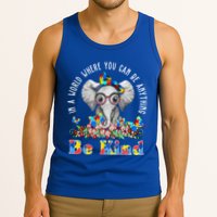 In A World Where You Can Be Anything Be Kind Autism Elephant Tank Top