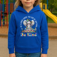 In A World Where You Can Be Anything Be Kind Autism Elephant Kids Hoodie