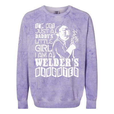 I'm A Welder's Daughte Welder Dad Colorblast Crewneck Sweatshirt