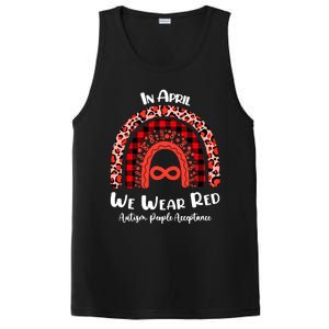 In April We Wear Red Instead Autism People Acceptance Gift PosiCharge Competitor Tank