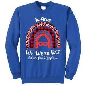 In April We Wear Red Instead Autism People Acceptance Gift Sweatshirt