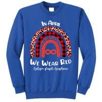 In April We Wear Red Instead Autism People Acceptance Gift Sweatshirt