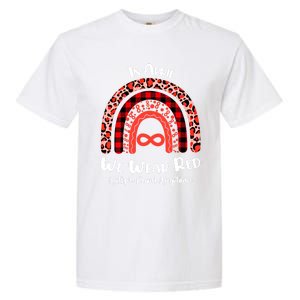 In April We Wear Red Instead Autism People Acceptance Gift Garment-Dyed Heavyweight T-Shirt