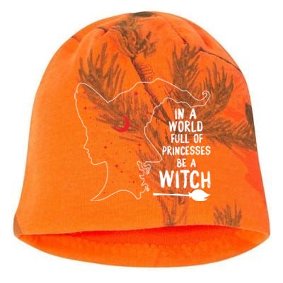 In A World Full Of Princesses Be A Witch Halloween Season Gift Kati - Camo Knit Beanie