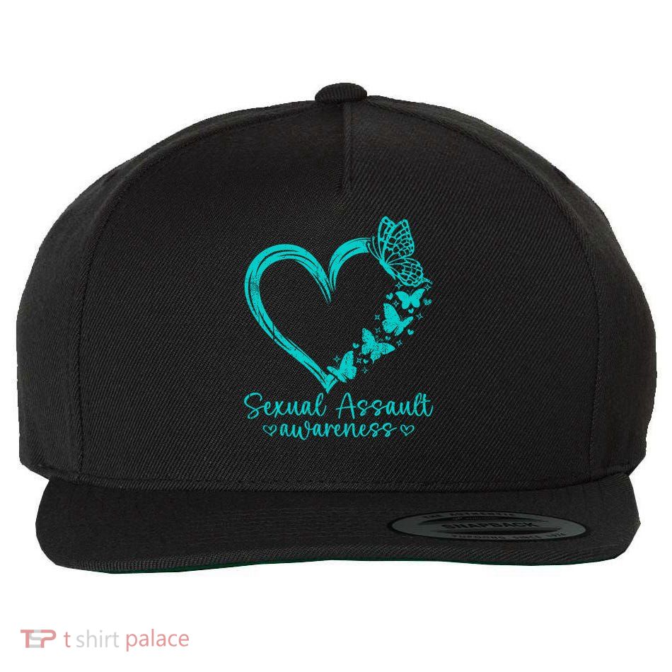 In April We Wear Teal Sexual Assault Awareness Month Wool Snapback Cap