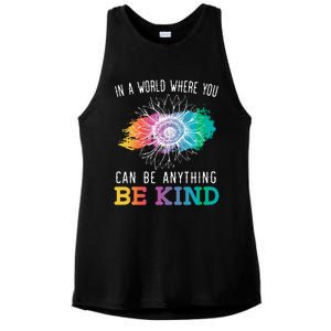 In A World Where You Can Be Anything Be Kind Kindness Gift Ladies PosiCharge Tri-Blend Wicking Tank