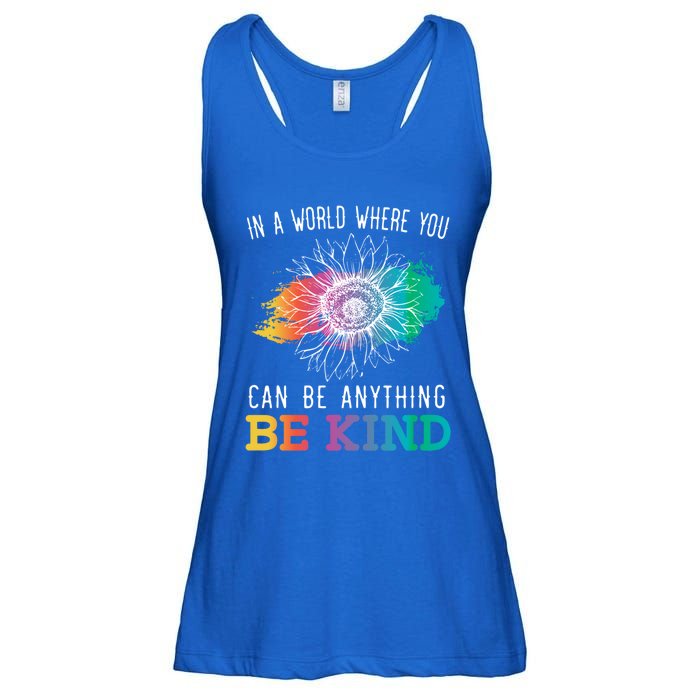 In A World Where You Can Be Anything Be Kind Kindness Gift Ladies Essential Flowy Tank