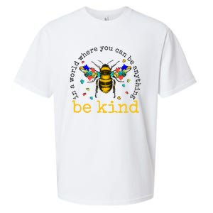 In A World Where You Can Be Anything Be Kind Bee Autism Gift Sueded Cloud Jersey T-Shirt