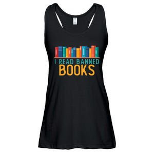 I Am With The Banned Books Funny I Read Banned Books Ladies Essential Flowy Tank