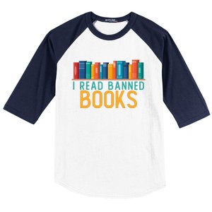 I Am With The Banned Books Funny I Read Banned Books Baseball Sleeve Shirt