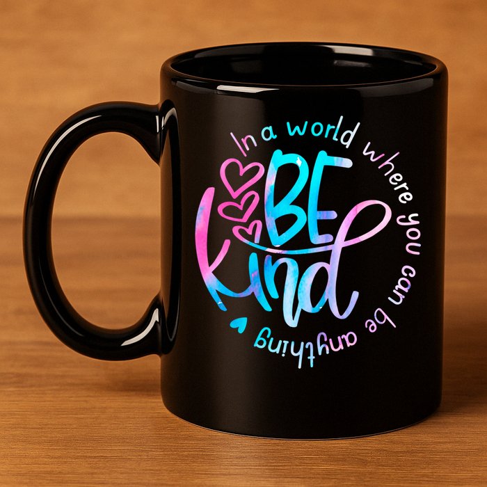 In A World Where You Can Be Anything Be Kind Kindness Gift 11oz C Handle Ceramic Mug