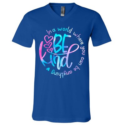 In A World Where You Can Be Anything Be Kind Kindness Gift V-Neck T-Shirt