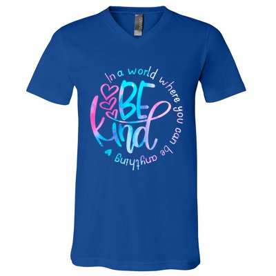 In A World Where You Can Be Anything Be Kind Kindness Gift V-Neck T-Shirt