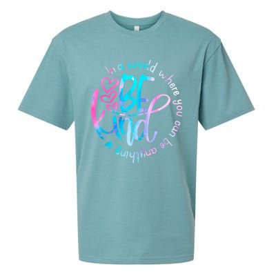 In A World Where You Can Be Anything Be Kind Kindness Gift Sueded Cloud Jersey T-Shirt