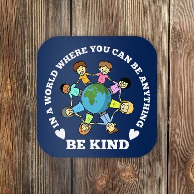 In A World Be Kind Earth Anti Bullying Unity Day Orange Coaster