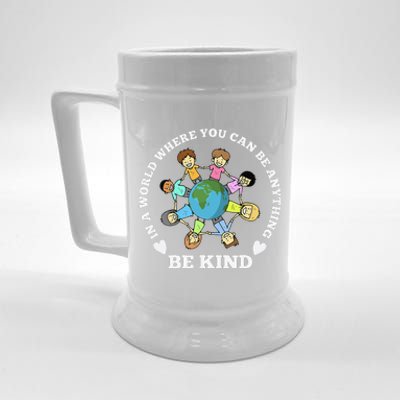 In A World Be Kind Earth Anti Bullying Unity Day Orange Beer Stein