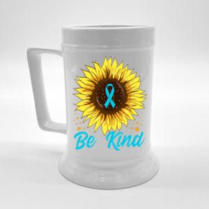 In A World Where You Can Be Anything Be Kind Sunflowers Funny Gift Beer Stein