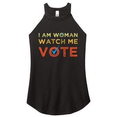 I Am Woman Watch Me Vote Women's Perfect Tri Rocker Tank