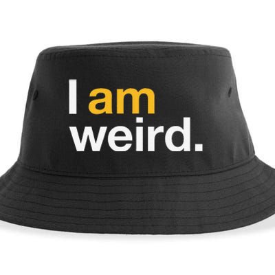 I Am Weird IM Weird Funny Halloween Sustainable Bucket Hat