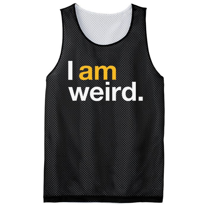 I Am Weird IM Weird Funny Halloween Mesh Reversible Basketball Jersey Tank