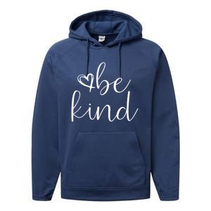 In A World Where You Can Be Anything Be Kind Cute Graphic Cute Gift Performance Fleece Hoodie