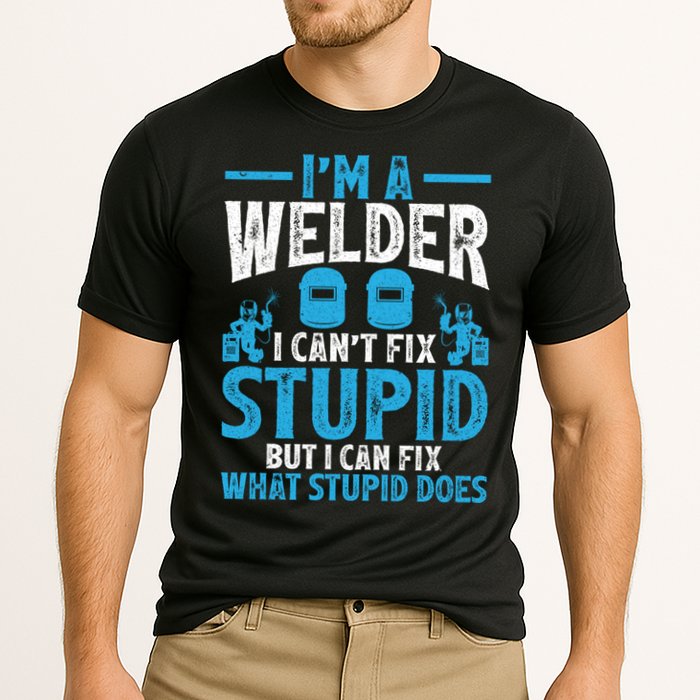 Im A Welder I Cant Fix Stupid Funny Welding Cool Gift Cooling Performance Crew T-Shirt