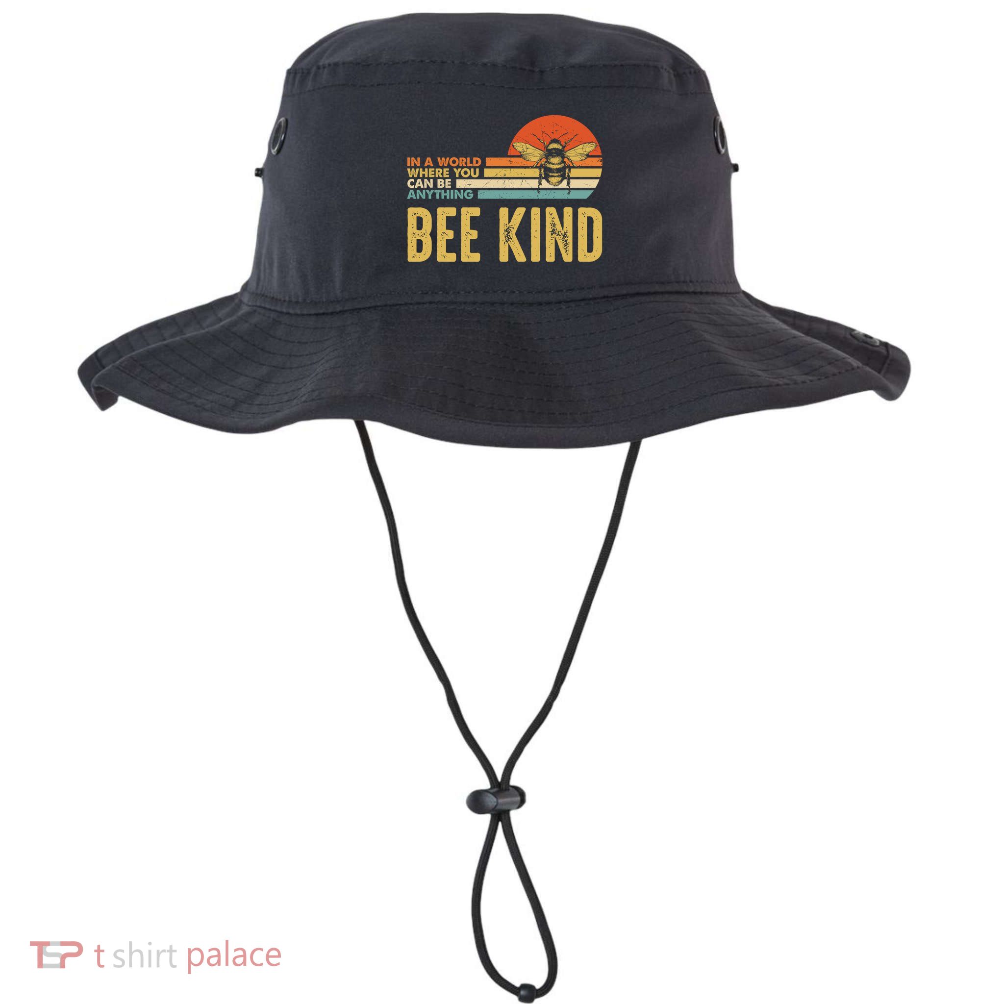 In A World Where You Can Be Anything Be Kind Vintage Bee Gift Bucket Hat