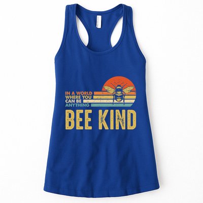 In A World Where You Can Be Anything Be Kind Vintage Bee Gift Womens Tank Top