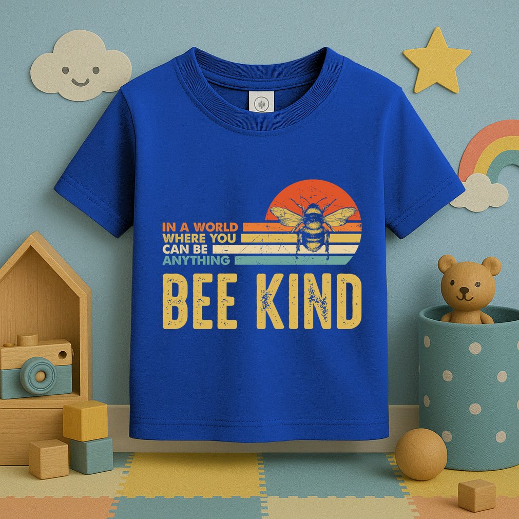 In A World Where You Can Be Anything Be Kind Vintage Bee Gift Toddler T-Shirt