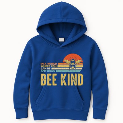 In A World Where You Can Be Anything Be Kind Vintage Bee Gift Kids Hoodie