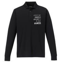 Imagine A World Drunk On Love Color Premium Performance Long Sleeve Polo