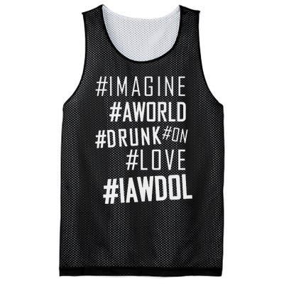 Imagine A World Drunk On Love Color Premium Mesh Reversible Basketball Jersey Tank