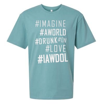 Imagine A World Drunk On Love Color Premium Sueded Cloud Jersey T-Shirt