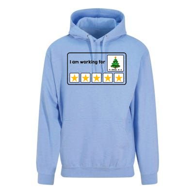 I Am Working For Christmas Break 5 Stars Xmas Tree Unisex Surf Hoodie