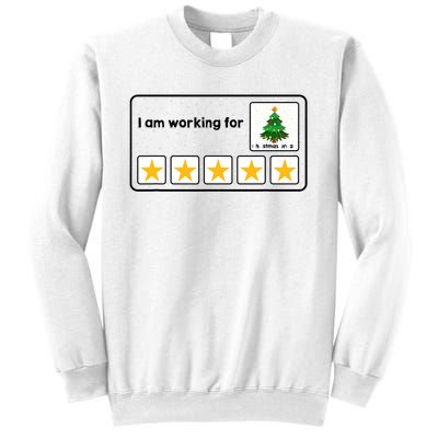 I Am Working For Christmas Break 5 Stars Xmas Tree Sweatshirt