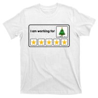 I Am Working For Christmas Break 5 Stars Xmas Tree T-Shirt