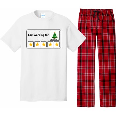 I Am Working For Christmas Break 5 Stars Xmas Tree Pajama Set