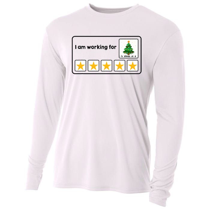 I Am Working For Christmas Break 5 Stars Xmas Tree Cooling Performance Long Sleeve Crew