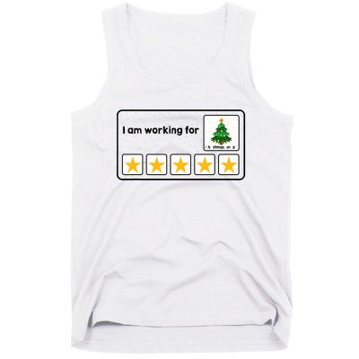 I Am Working For Christmas Break 5 Stars Xmas Tree Tank Top