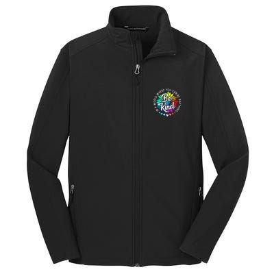 In A World Where You Can Be Anything Be Kind Rainbow Flower Core Soft Shell Jacket