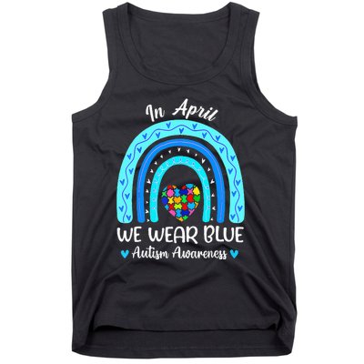 In April We Wear Blue ASD Awareness Puzzle Tank Top