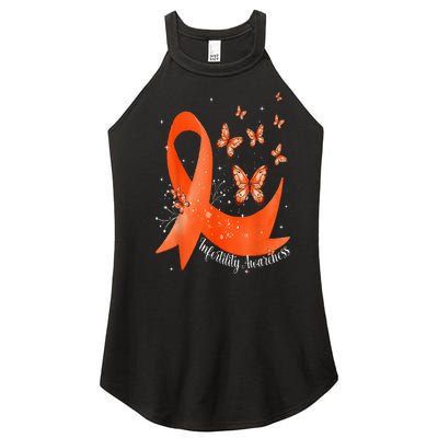 In April We Wear Orange Infertility Awareness Month Women’s Perfect Tri Rocker Tank